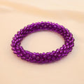 Pulsera Tejida Kumihimo Morado 1