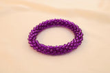 Pulsera Tejida Kumihimo Morado 1