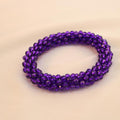 Pulsera Tejida Kumihimo Morado 2
