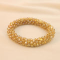 Pulsera Tejida Kumihimo Amarillo Claro