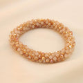 Pulsera Tejida Kumihimo Café Mixto