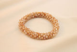 Pulsera Tejida Kumihimo Café Mixto