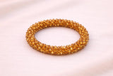 Pulsera Tejida Kumihimo Café Claro