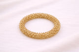Pulsera Tejida Kumihimo Miel 2