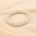 Pulsera Tejida Kumihimo Beige 2