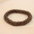 Pulsera Tejida Kumihimo Café 4