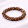 Pulsera Tejida Kumihimo Café 7