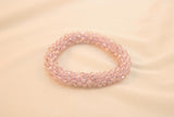 Pulsera Tejida Kumihimo Rosa 2