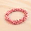Pulsera Tejida Kumihimo Rosa 7