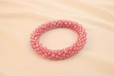 Pulsera Tejida Kumihimo Rosa 7