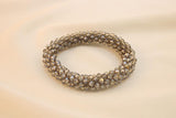 Pulsera Tejida Kumihimo Gris 3