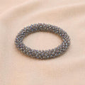 Pulsera Tejida Kumihimo Gris 4