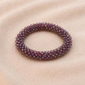 Pulsera Tejida Kumihimo Morado 3