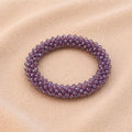 Pulsera Tejida Kumihimo Morado 4