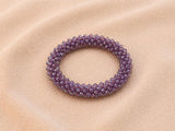 Pulsera Tejida Kumihimo Morado 4
