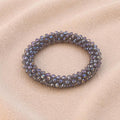 Pulsera Tejida Kumihimo Morado 5