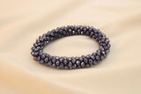 Pulsera Tejida Kumihimo Morado 7