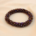 Pulsera Tejida Kumihimo Morado 8
