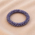 Pulsera Tejida Kumihimo Morado 10