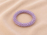 Pulsera Tejida Kumihimo Morado 11