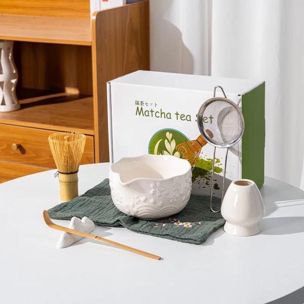 Set De Matcha Flores