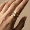 Anillo Acero Cruzado