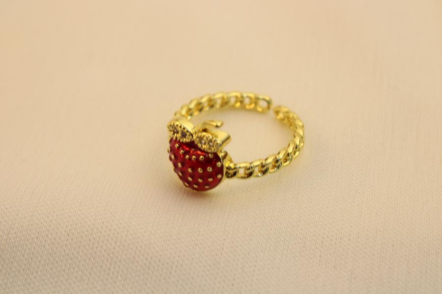 Anillo Fresa Con Brillantes