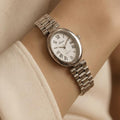 Reloj Vintage Plateado/Blanco Redondo