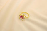 Anillo Antiestrés Flor Rosa