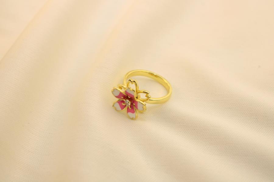 Anillo Antiestrés Flor Rosa