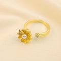Anillo Antiestrés Flor Amarilla