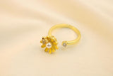 Anillo Antiestrés Flor Amarilla