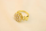 Anillo Antiestrés Flor Y Mariposa
