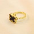 Anillo Antiestrés Trébol Negro