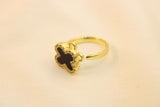 Anillo Antiestrés Trébol Negro