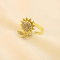 Anillo Antiestrés Girasol Con Tallo