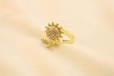 Anillo Antiestrés Girasol Con Tallo
