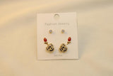 Set 3 Pares De Flor/Rosa