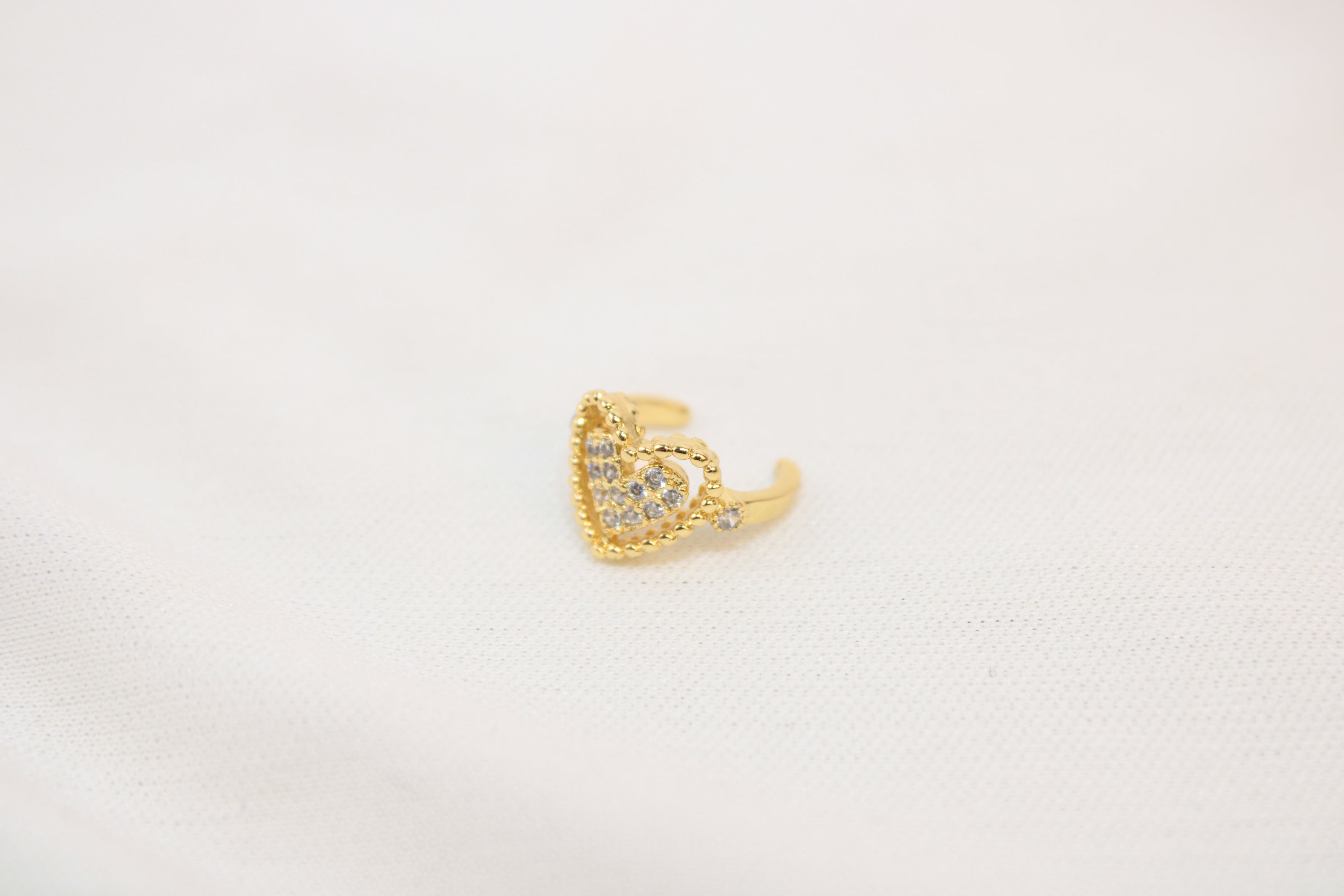 Earcuff Delicado Corazón Brillante