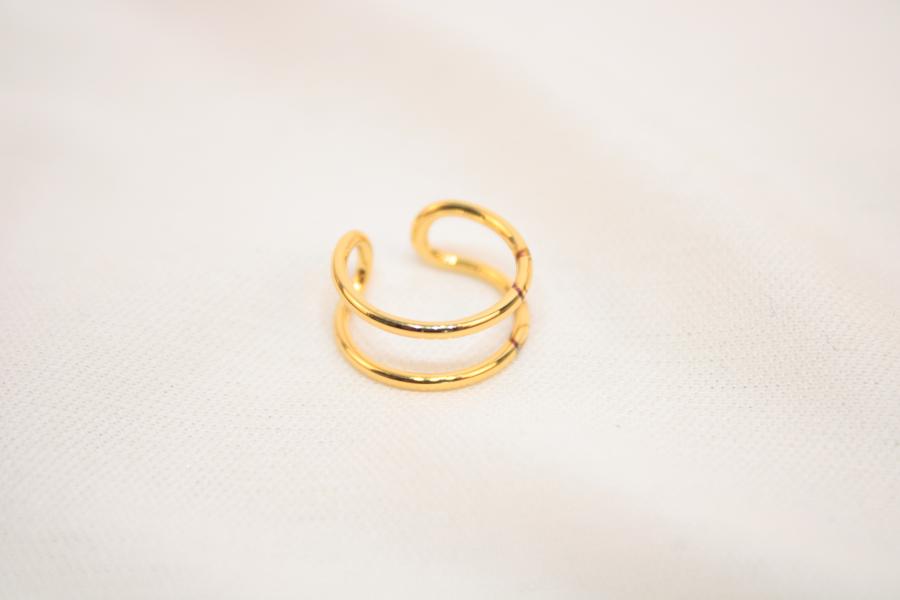 Earcuff Delicado Liso Doble Mediano