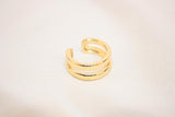 Earcuff Delicado Liso Doble