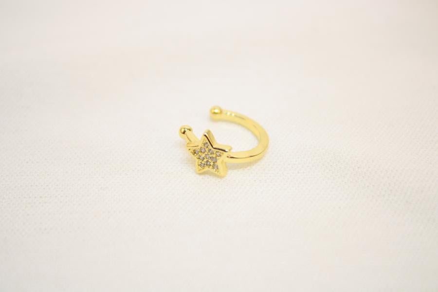 Earcuff Delicado Estrella Blanco