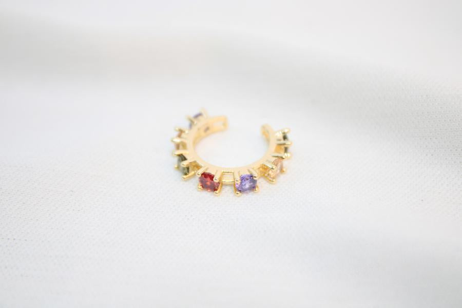 Earcuff Delicado Zirconia De Colores