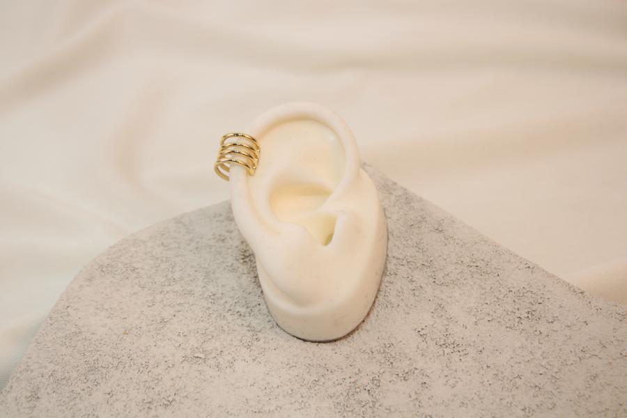 Earcuff Delicado Liso 4 Líneas