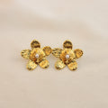 Arete De Flor Con Perla