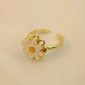 Anillo Antiestrés Flor Blanca