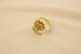 Anillo Antiestrés Flor Brillante Con Tallo