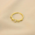 Anillo Cruzado Brillante Corazón