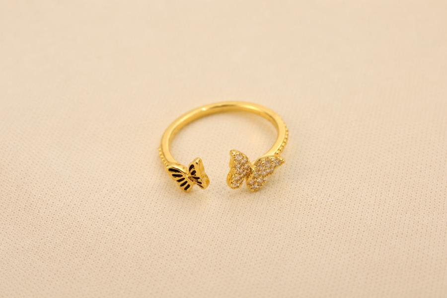 Anillo De Mariposa Cruzado