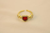 Anillo De Corazón Rojo